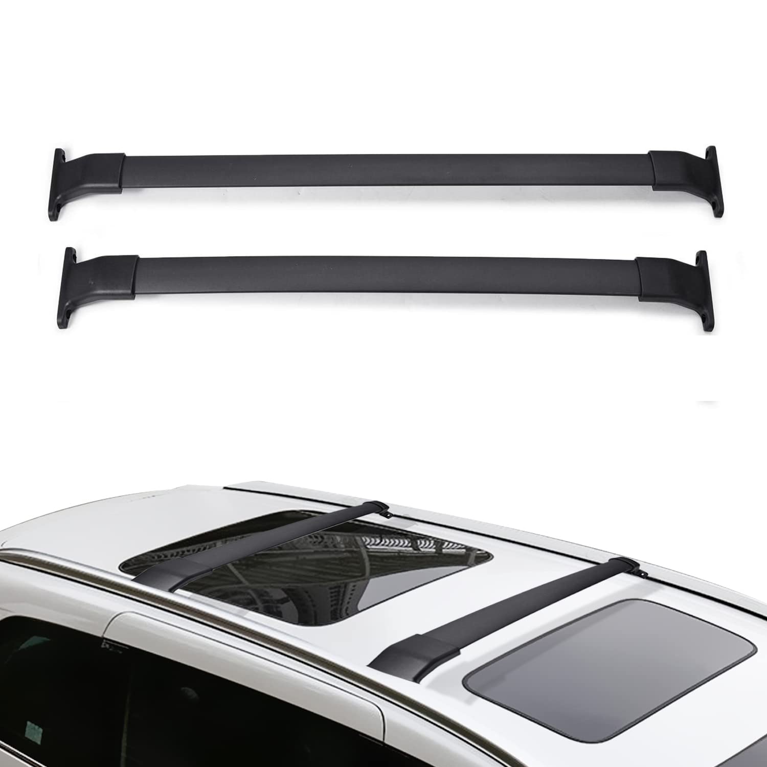 AUXMART Roof Rack Cross Bars Fit for Honda Odyssey 2011 2012 2013 2014 2015 2016 2017 OE Style, Black Rooftop Luggage Rack Replacement, Aluminum Cargo Carrier Bars